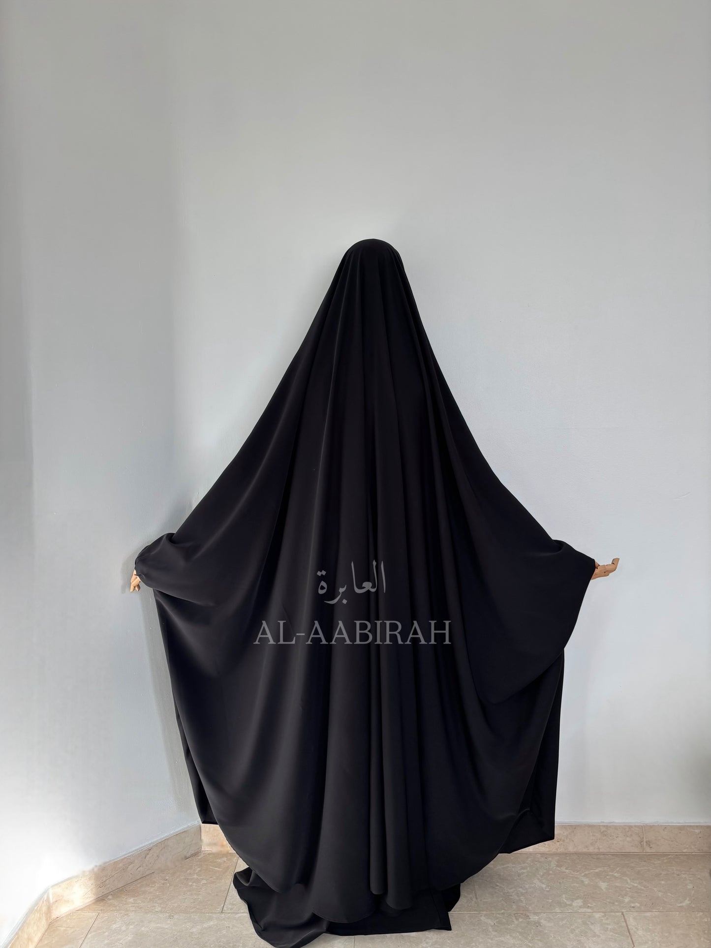 2pc Butterfly Jilbab Set- Black