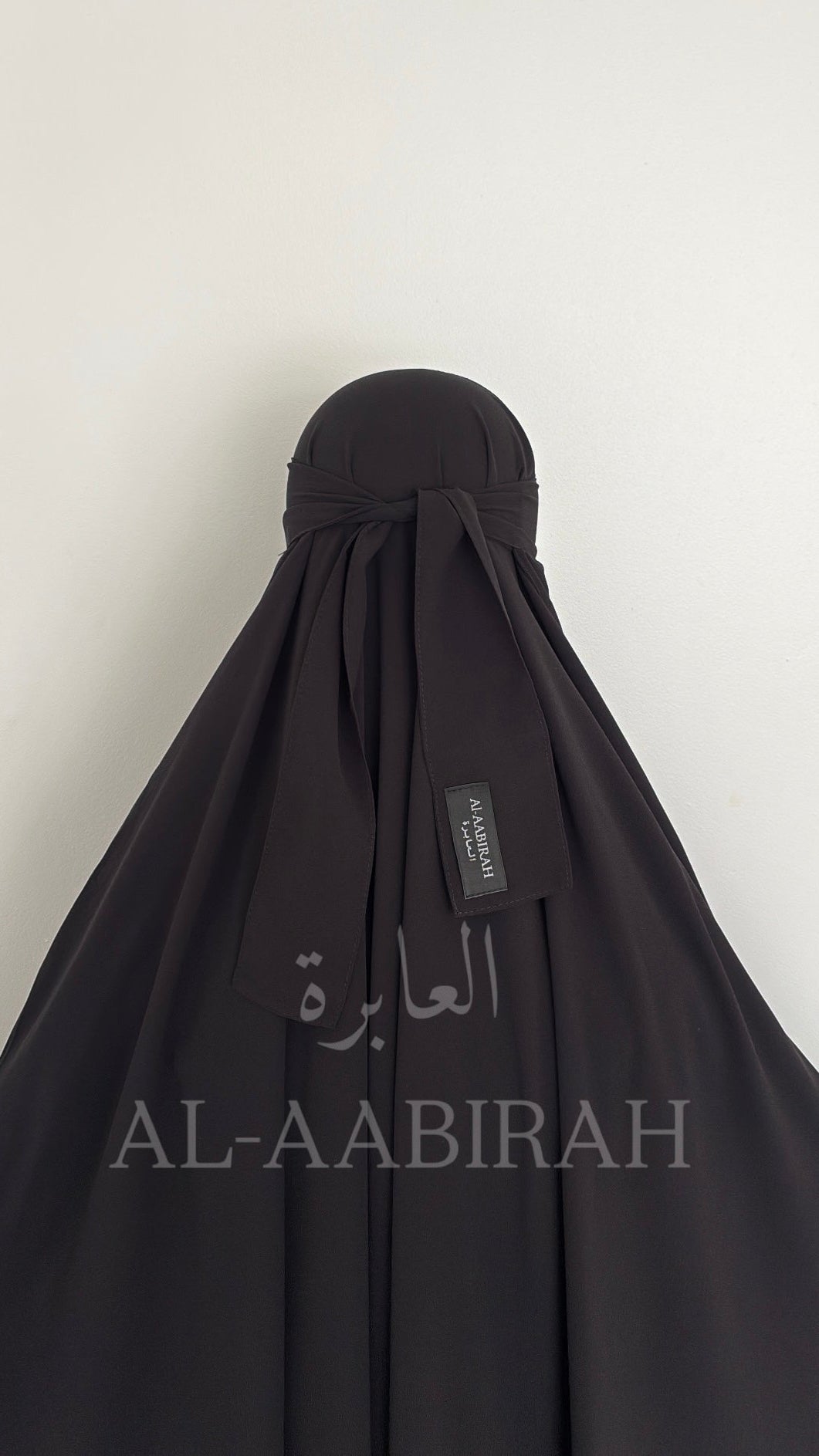 Medium One Layer Nose String Niqab- Black
