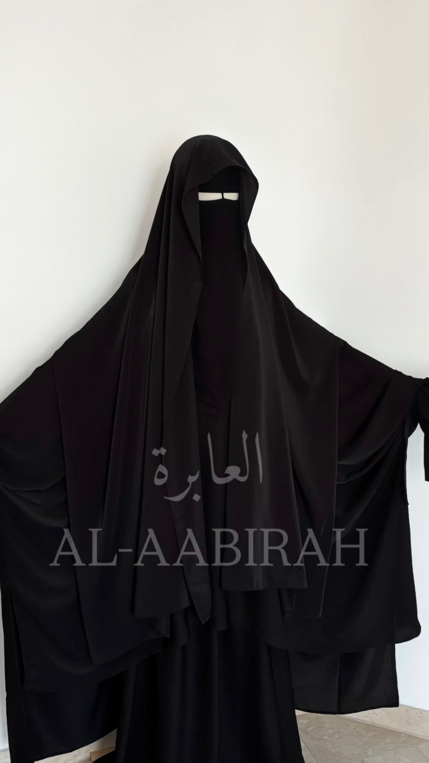 3 Piece Abaya set- Black