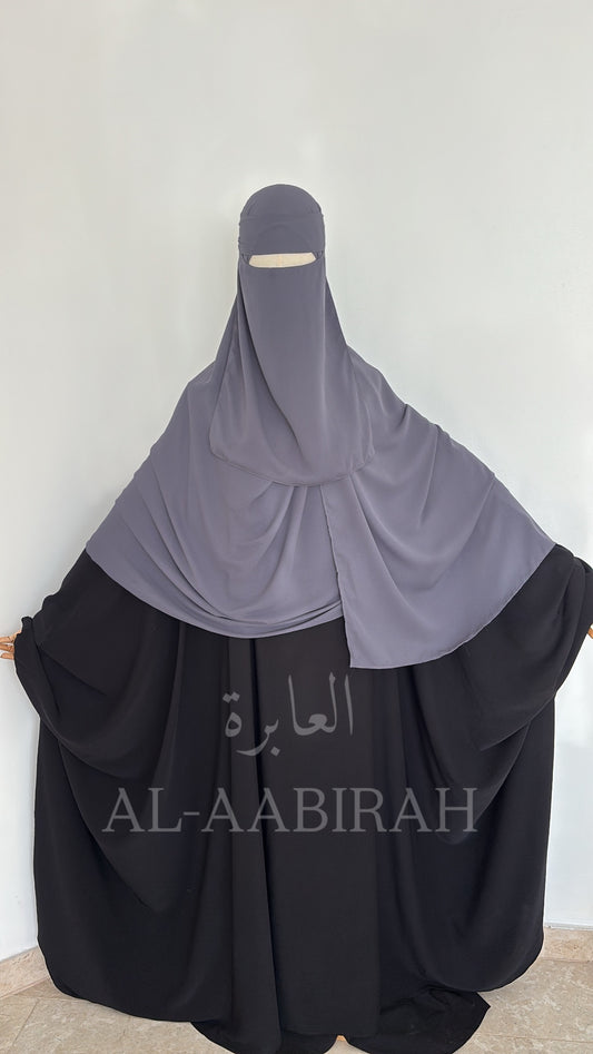 Niqab Set- Grey (without nose string)
