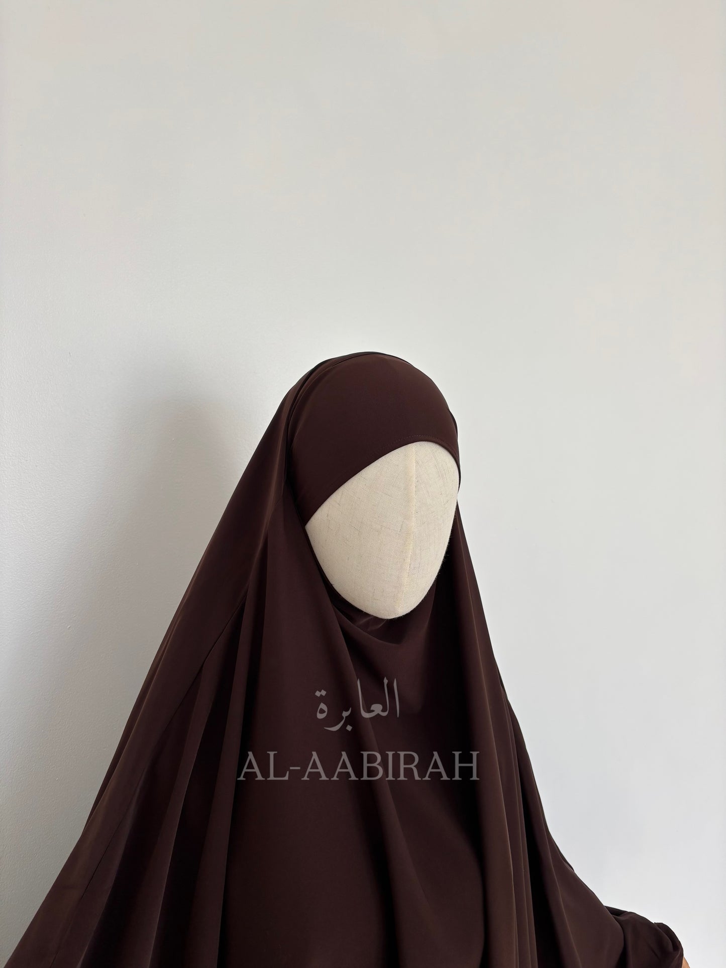 2pc Butterfly Jilbab Set- Dark Brown