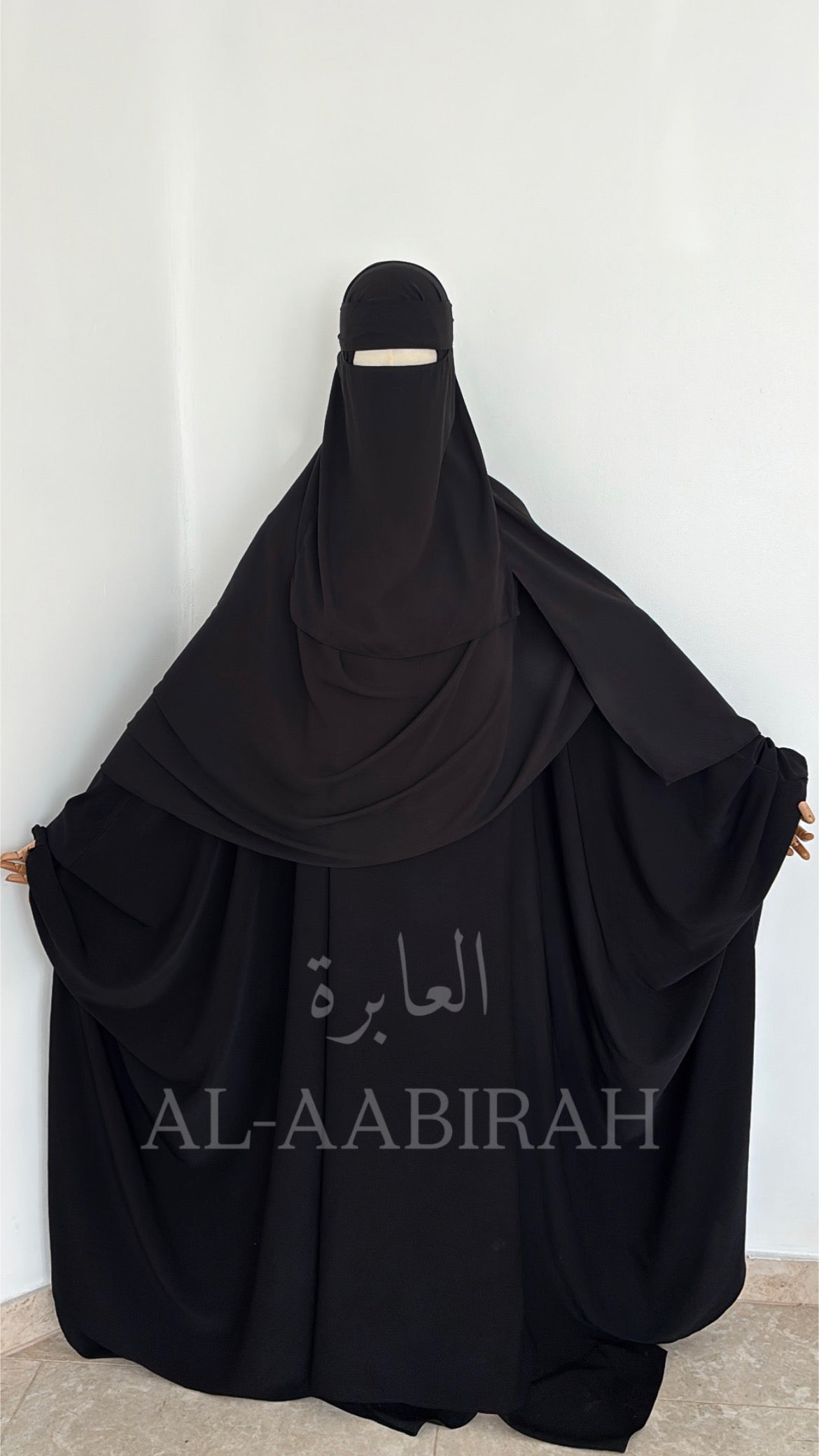 Niqab Set- Black (without nose string)
