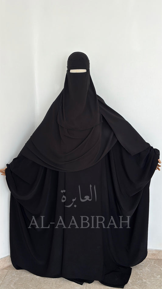 Niqab Set- Black (without nose string)