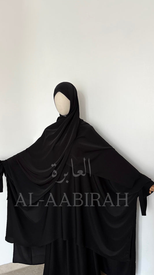3 Piece Abaya set- Black