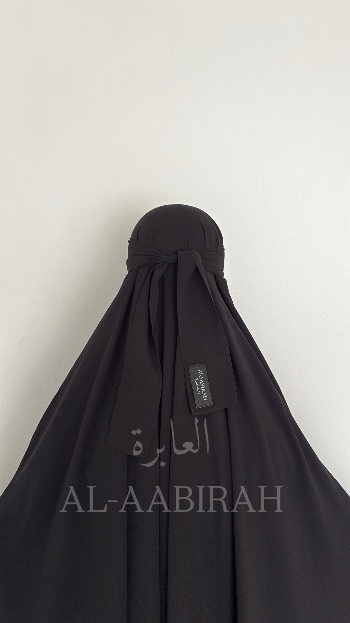 Medium One Layer Nose String Niqab- Black