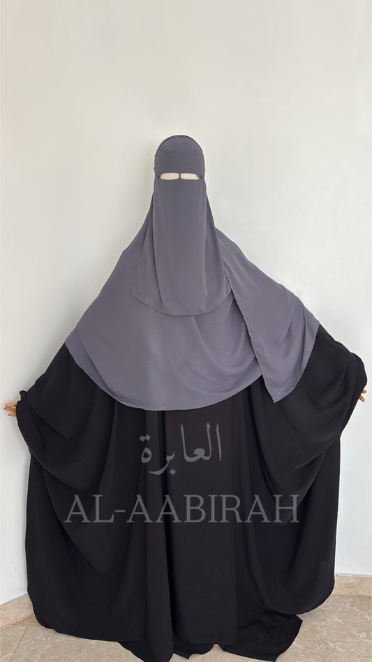 Niqab Set- Grey (nose string)