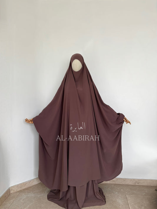 2pc Butterfly Jilbab Set- Mauve