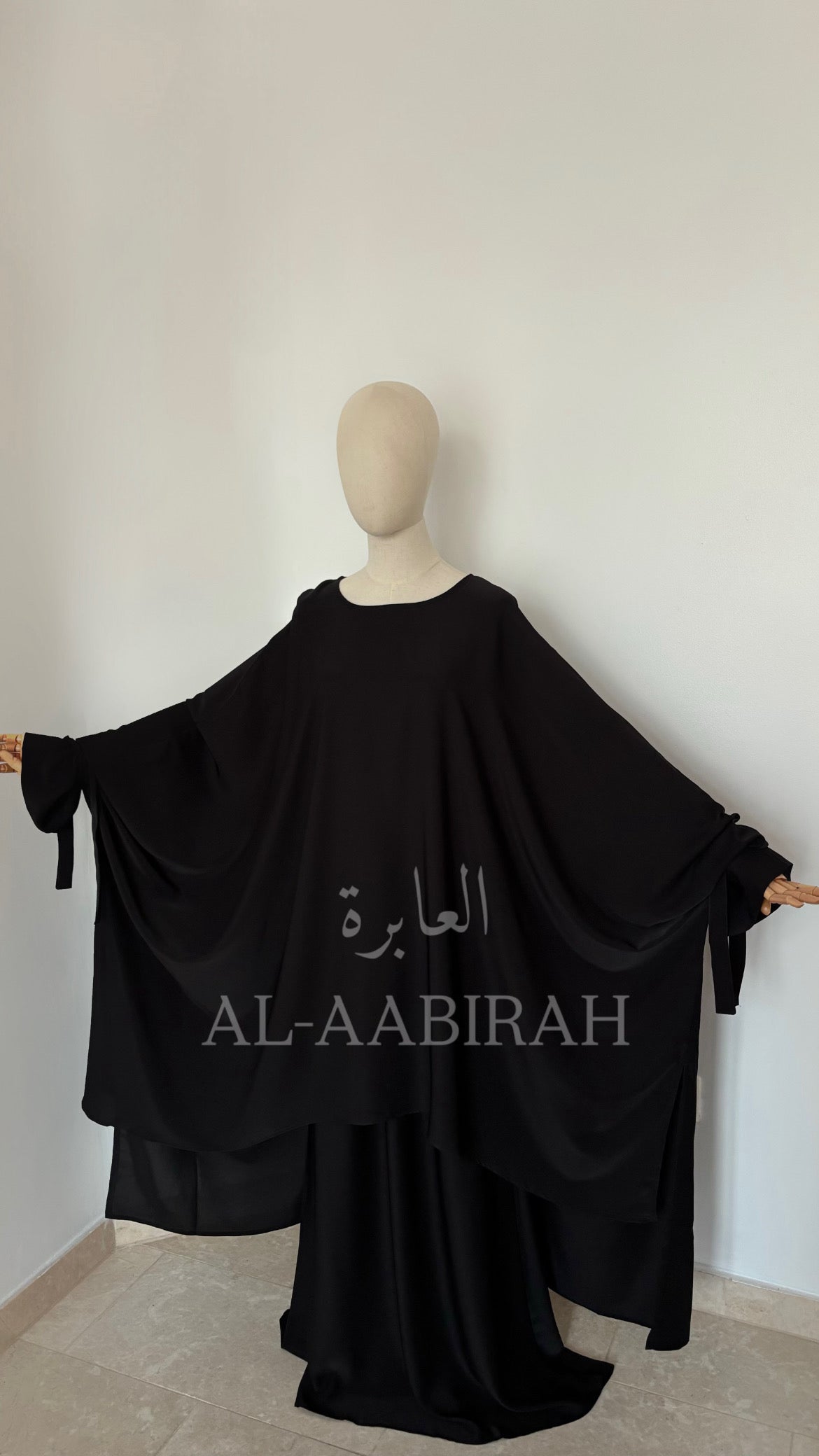 3 Piece Abaya set- Black