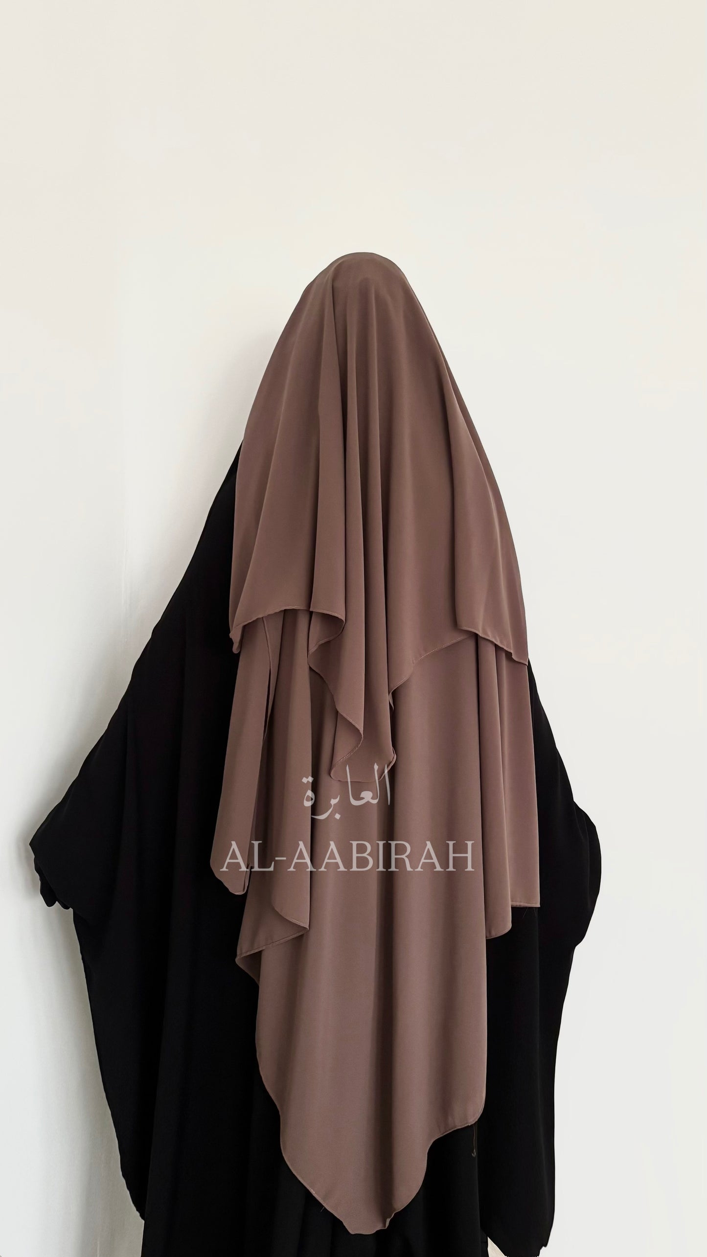 Three Layer Nose String Niqab- Taupe