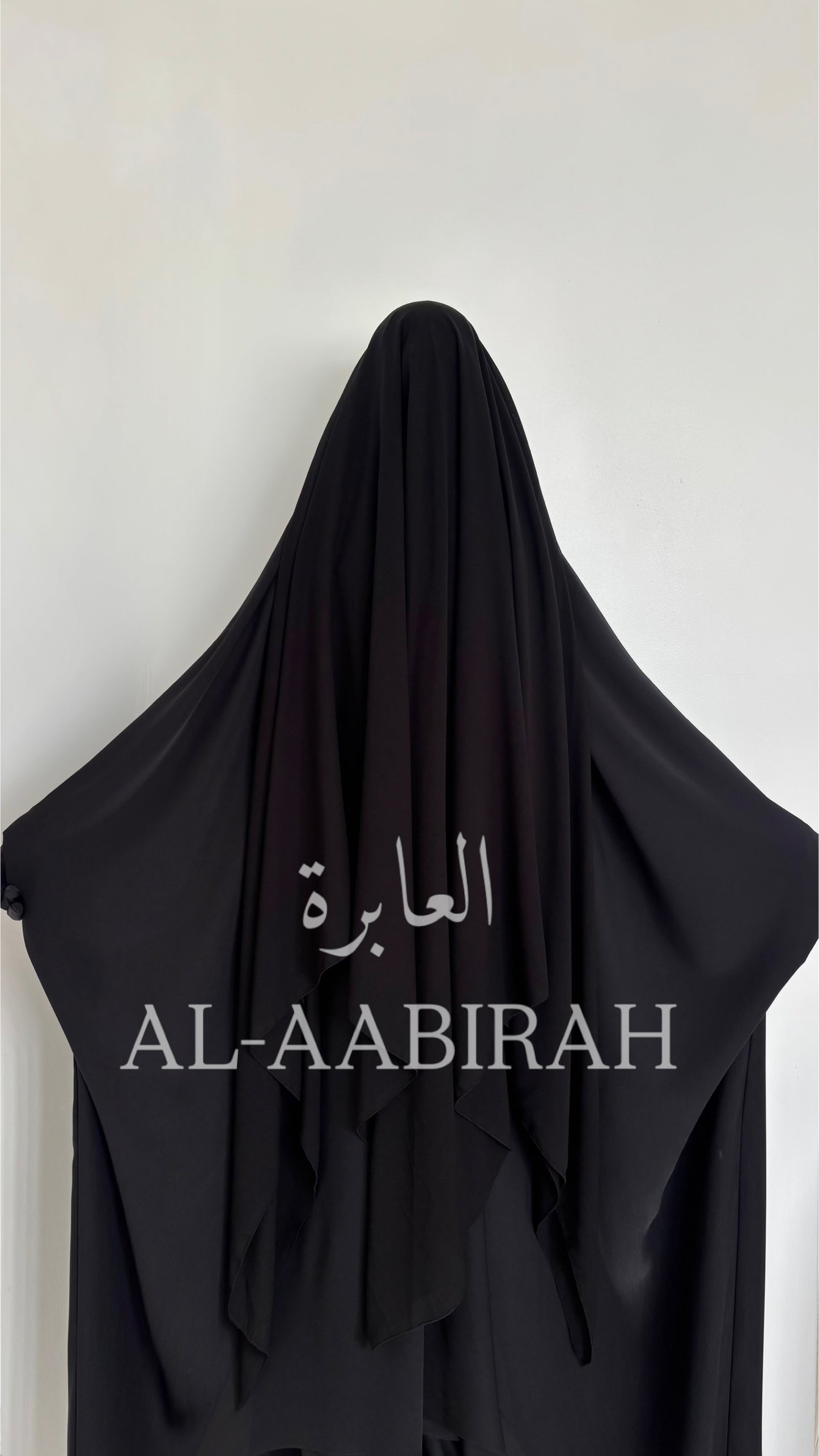 Three Layer Nose String Niqab - Black