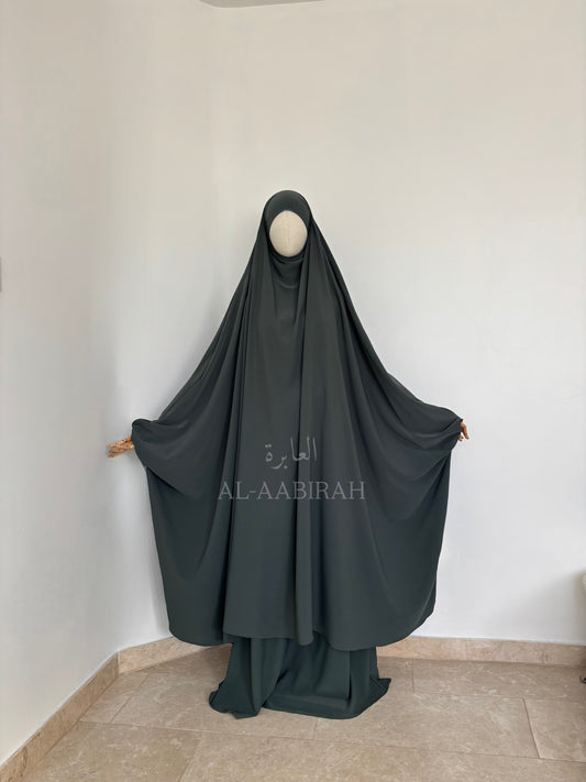 2pc Butterfly Jilbab Set- Dark Teal